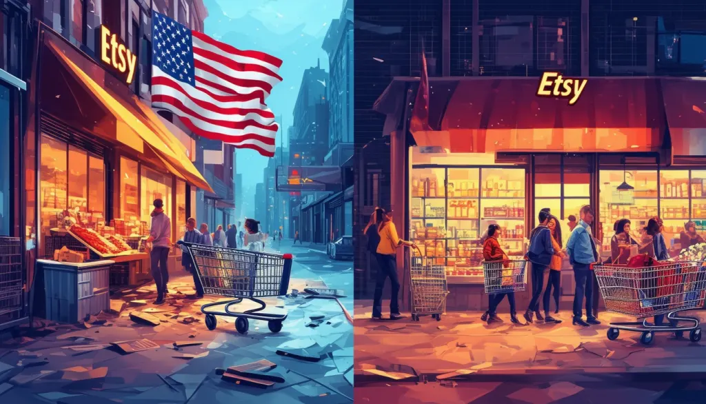 découvrez comment la répression commerciale des états-unis influence le paysage du commerce électronique avec la baisse de temu et la montée d'etsy. analyse des tendances et des impacts sur le marché en ligne.