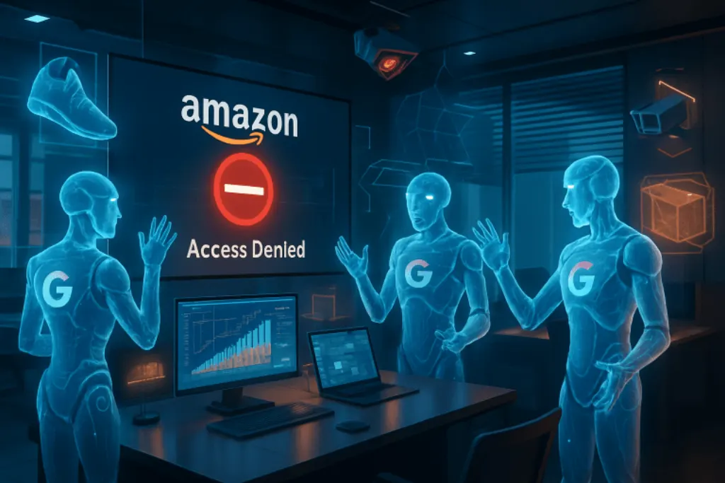 découvrez comment amazon a décidé d'interdire l'accès à sa plateforme de commerce en ligne aux agents d'achat alimentés par l'ia de google, suscitant des débats sur l'avenir des technologies d'achat en ligne.