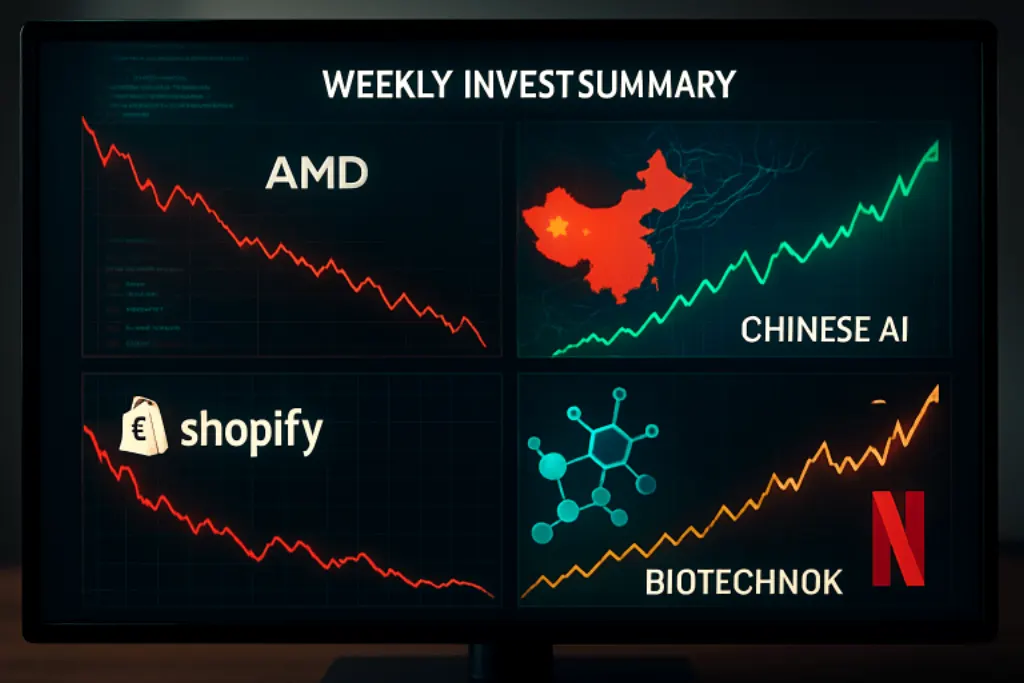 découvrez le résumé hebdomadaire de cathie wood : vente d’actions amd et shopify, accentuation sur les investissements dans l’ia chinoise, le secteur biotechnologique et un renforcement des positions sur netflix. analyse des choix stratégiques d’ark invest.